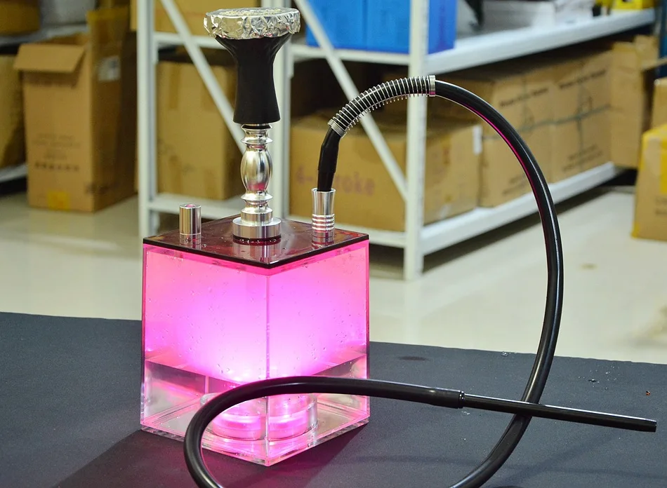 Акриловые кальянные Трубы Набор Cachimba кальян наргиле светодиодный светильник древесный уголь для кальянов база Sisha аксессуары цветной дым водопроводные трубы
