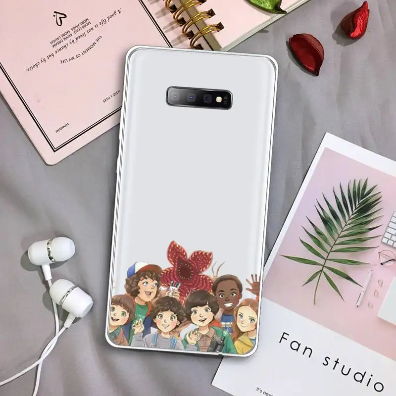 

Stranger things Phone Cases Transparent For Samsung Galaxy S A 5 7 8 9 2015 20 edge plus 10 e lite 2019