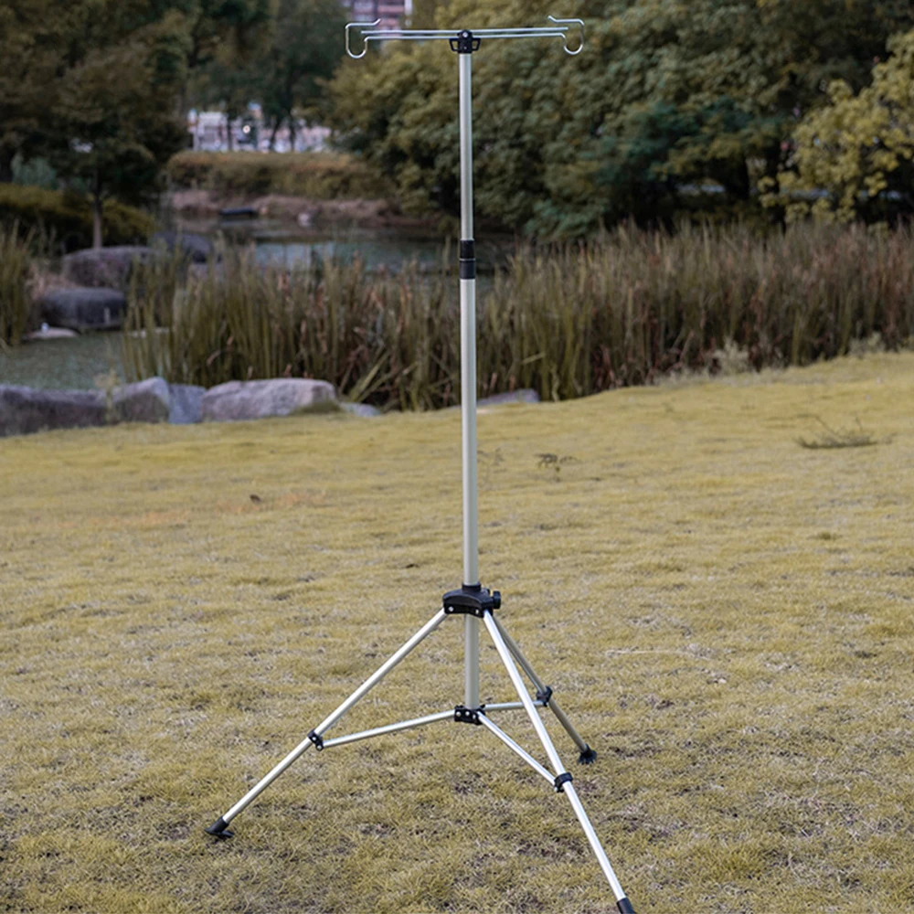 

Lightweight Camping Lamp Holder Foldable Lantern Stand Tripod Removable Lamp Holder Stand Portable Camping Accessories