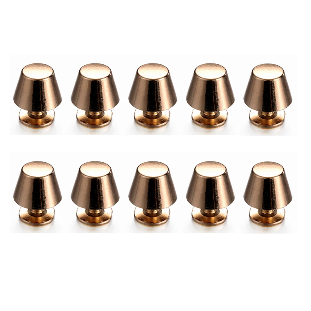 gold 10 шт DIY ремень с заклепками винт гриб купол болт с круглой головкой винты Панк Металл гвоздь Ткань Кнопка для багажа одежда Сумка Обувь - Цвет: gold