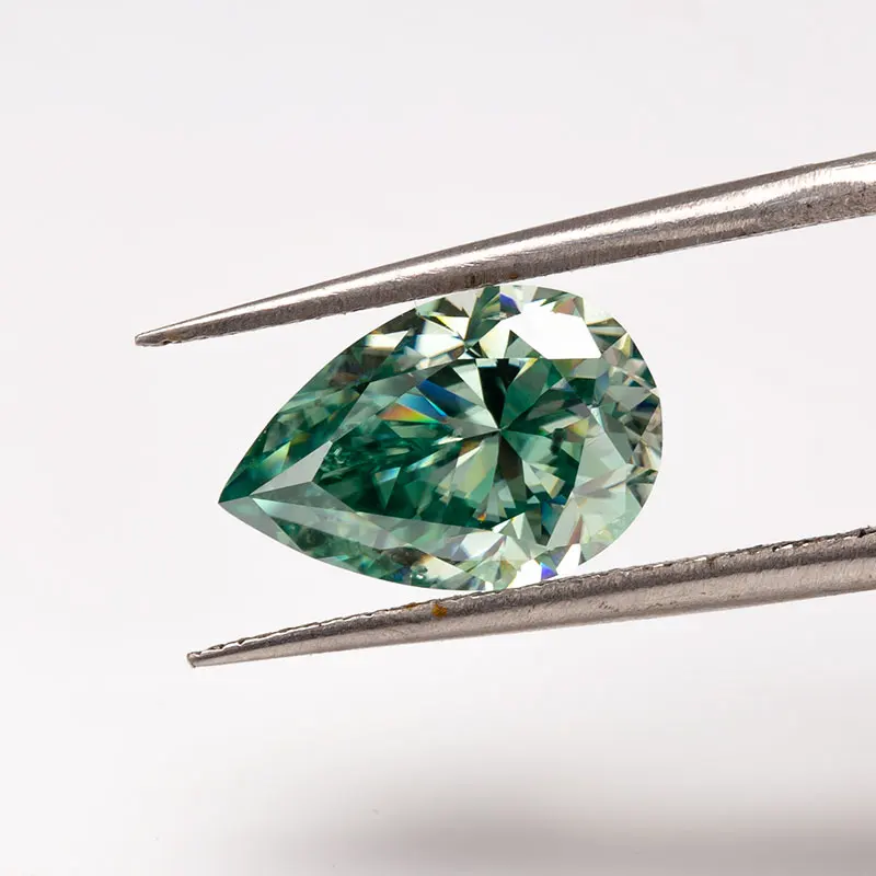 

Камень Натуральный грушевидный, незакрепленный Муассанит зеленого цвета, бриллиант с бриллиантом, для изготовления ювелирных изделий для ...