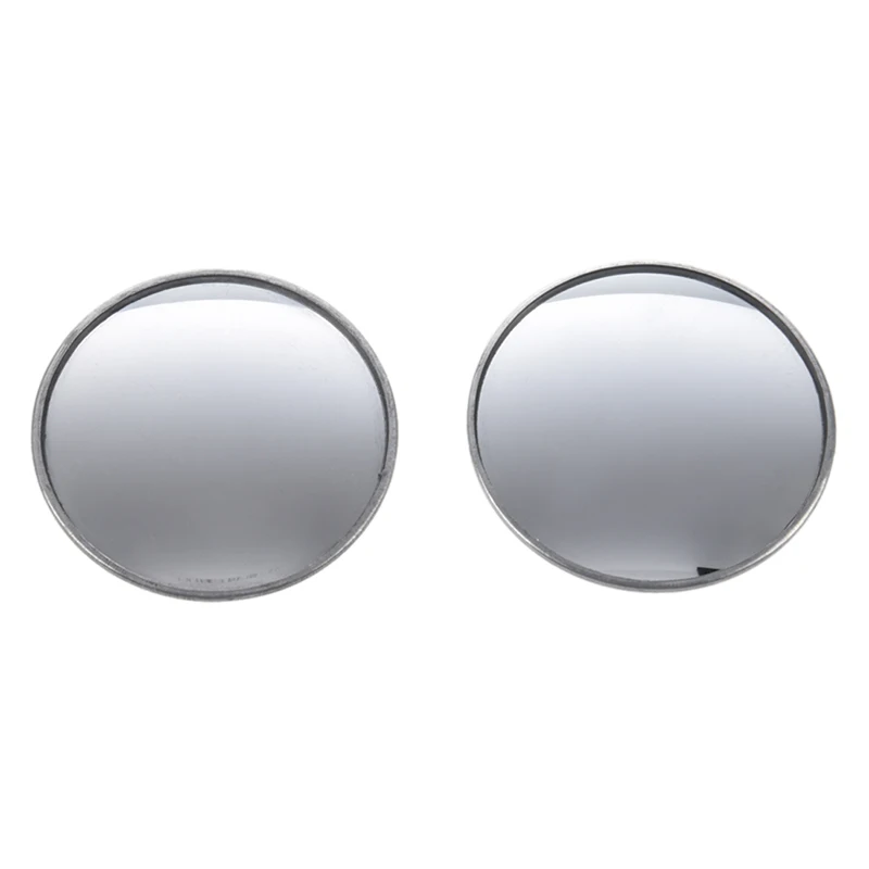 

2 Pcs Round Stick-On Convex Blind Spot Mirror Set