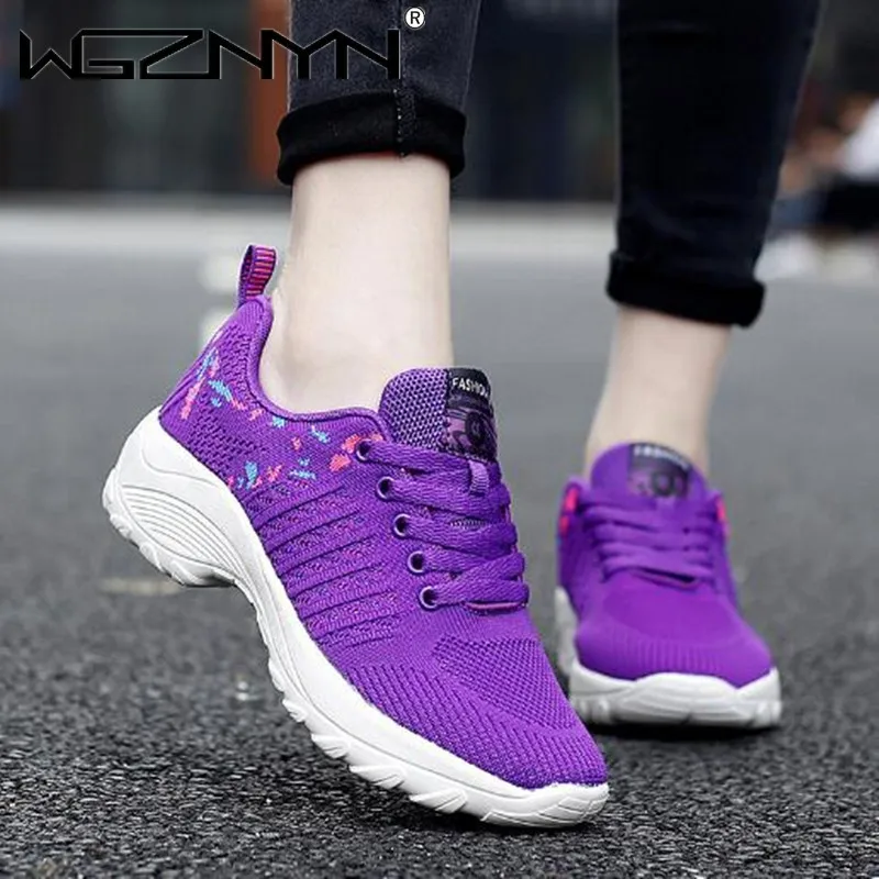 

Women Sports Shoes Air Cushion Tenis Shoes Breathable Woman Sneakers Outdoor Walking Jogging Trainers Flying Weaving Leisure