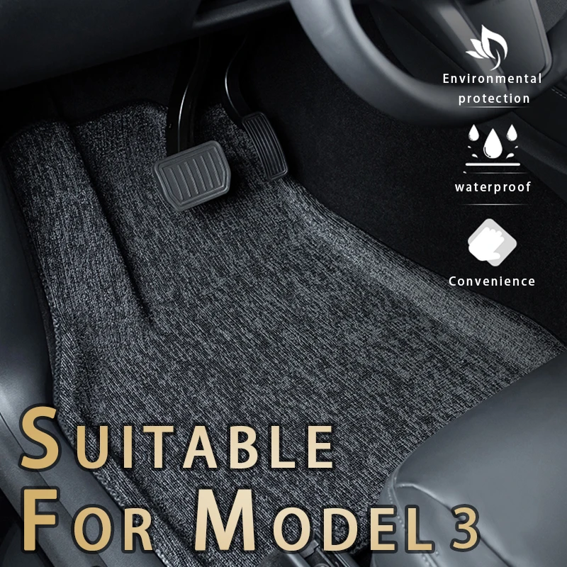 Полное окружение специальный коврик для ног Tesla модель 3 автомобильный