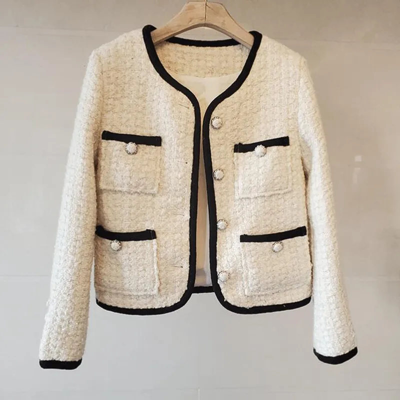 Куртка женская шерстяная твидовая осенняя винтажная | Женская одежда