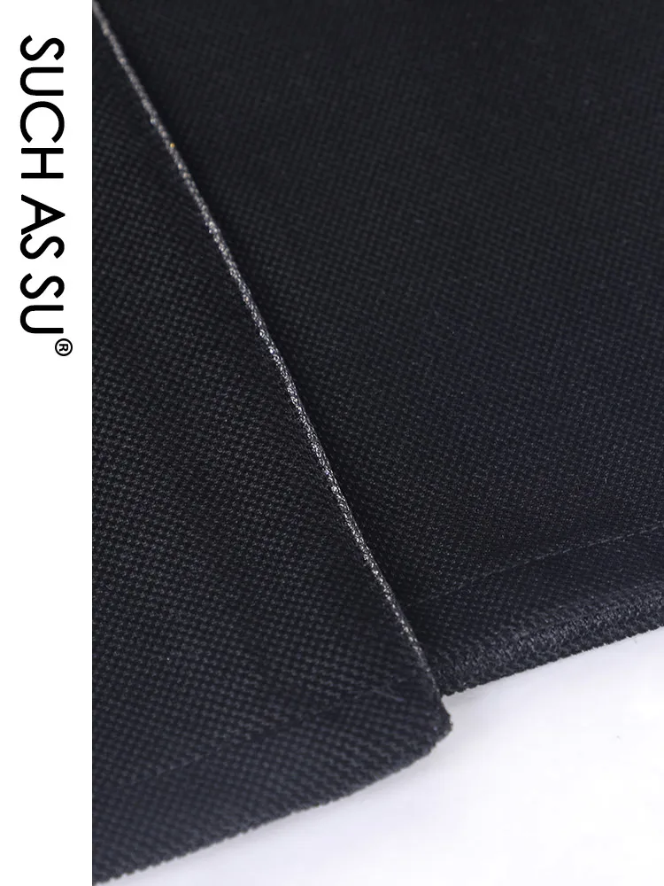 

SUCH AS SU New 2021 Quality Fabric Knee-Length Skirt Women Black High Waist Pencil Skirt S-3XL Plus Size Fall Winter Skirt Femal