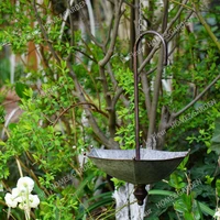 iron umbrella shape bird feeder pet bird feeder for various pet birds feeding supplies outdoor garden decor