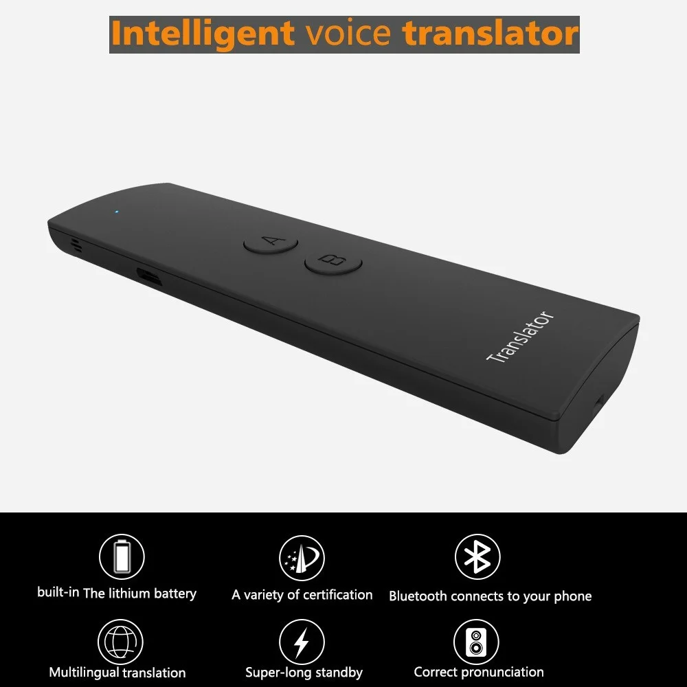 T6 Portable Intelligent Voice Translator real-time two-way voice translator 30 multilingual translation learning travel | Электроника