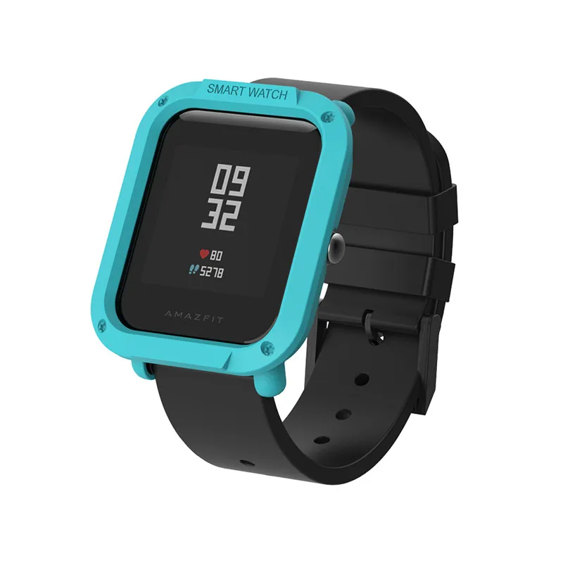 lightblue only case Жесткий защитный чехол для Amazfit Bip GTS GTR 42 мм 47 мм протектор для часов Huami Bip Lite аксессуары для умных часов SIKAI - Цвет: lightblue only case