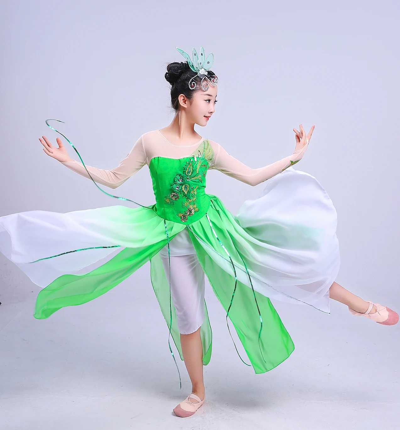 Ханьфу в китайском стиле детская одежда янко для фанатов-танцев классических