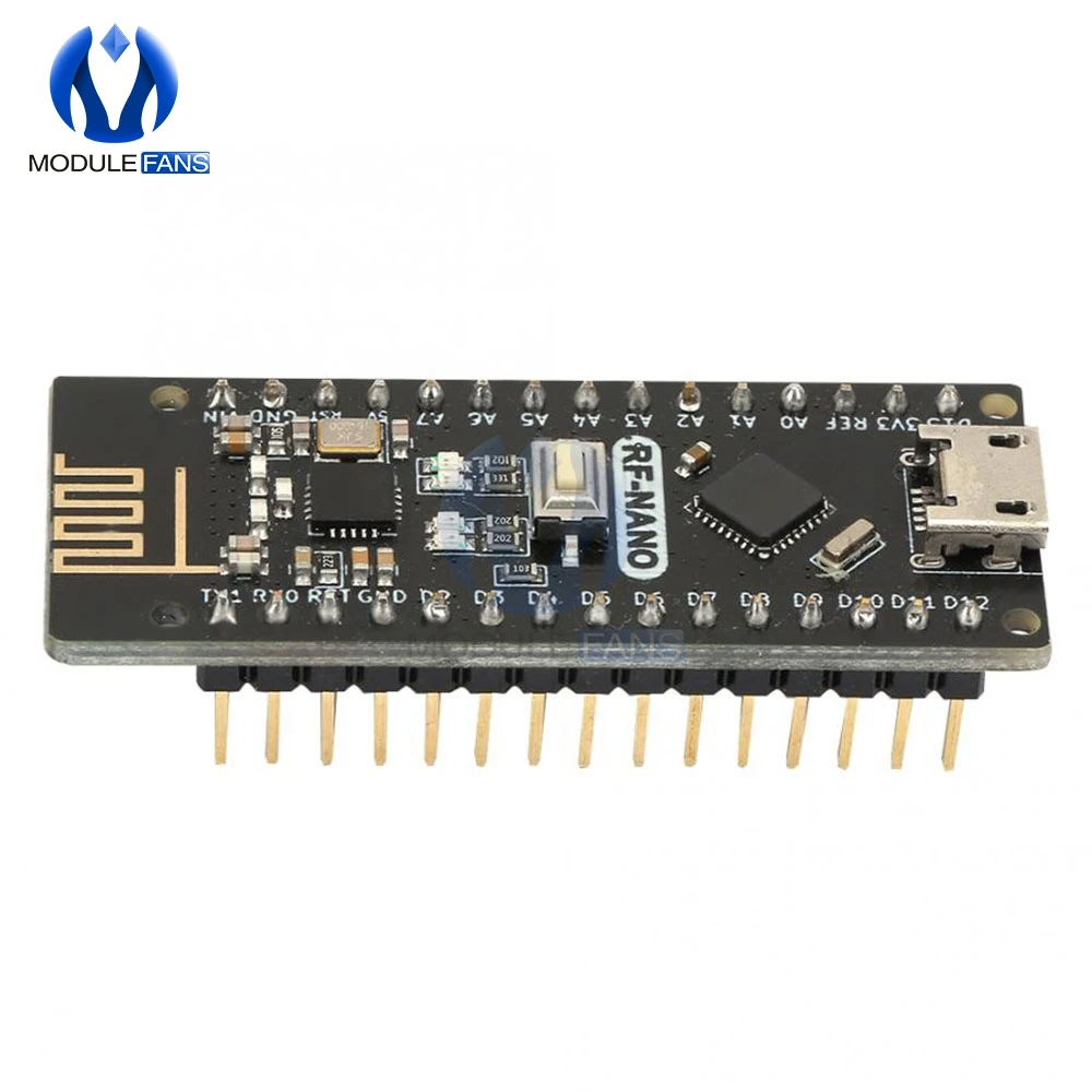 RF-Nano V3.0 Micro USB плата ATmega328P QFN32 5 в 16 м CH340 интегрированная NRF24l01 + 2 4G Беспроводная для