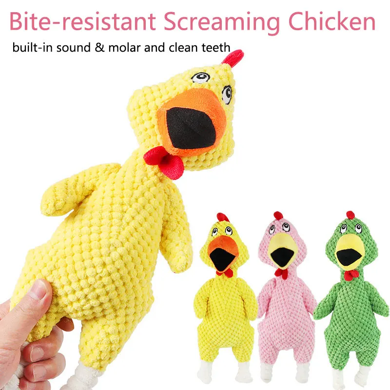 Molar Squawking chickens Playful Vocal Pet Supplies Funny Outdoor Puppy Interactive Plush Soft Toy Dog Training