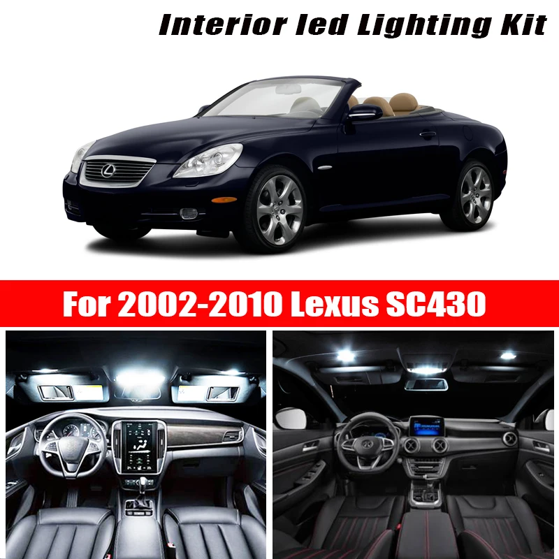 Для 2002 2010 Lexus SC430 белые автомобильные аксессуары Canbus без ошибок светодиодный