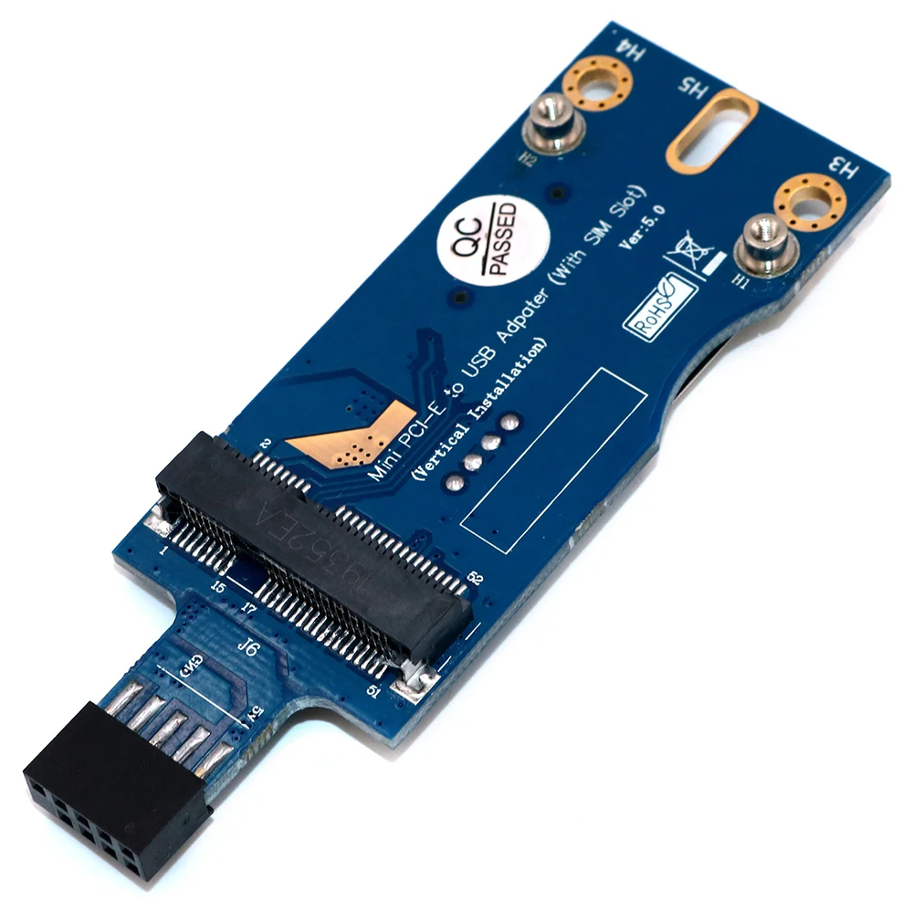 

Mini PCI-E To USB Adapter With SIM Card Slot Vertical Installation 6Pin 8Pin Adapter Converter Card For WWAN LTE Module