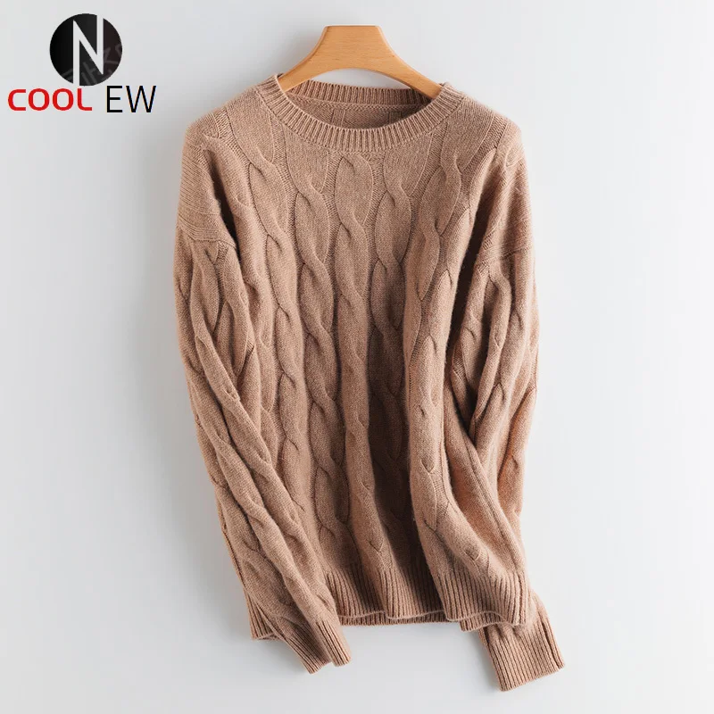 

Autumn and winter new fashion ladies Australian wool top bottoming sweater