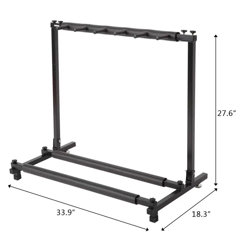 

Guitar Holder Triple Folding Guitars Display Rack High Quality Electric Guitar Iron Guitar Storage Stand Can Hold 5 Guitars
