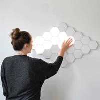 touch sensitive led wall light white creative modern hexagon combination wall lamp for living bedroom bedside exhibition hall
