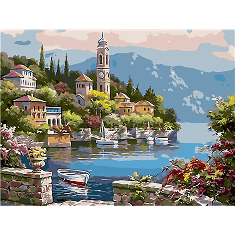 Landscape 15 Картина с пейзажем, Раскраска по номерам, картины с номерами, картины на холсте - Цвет: Landscape 15