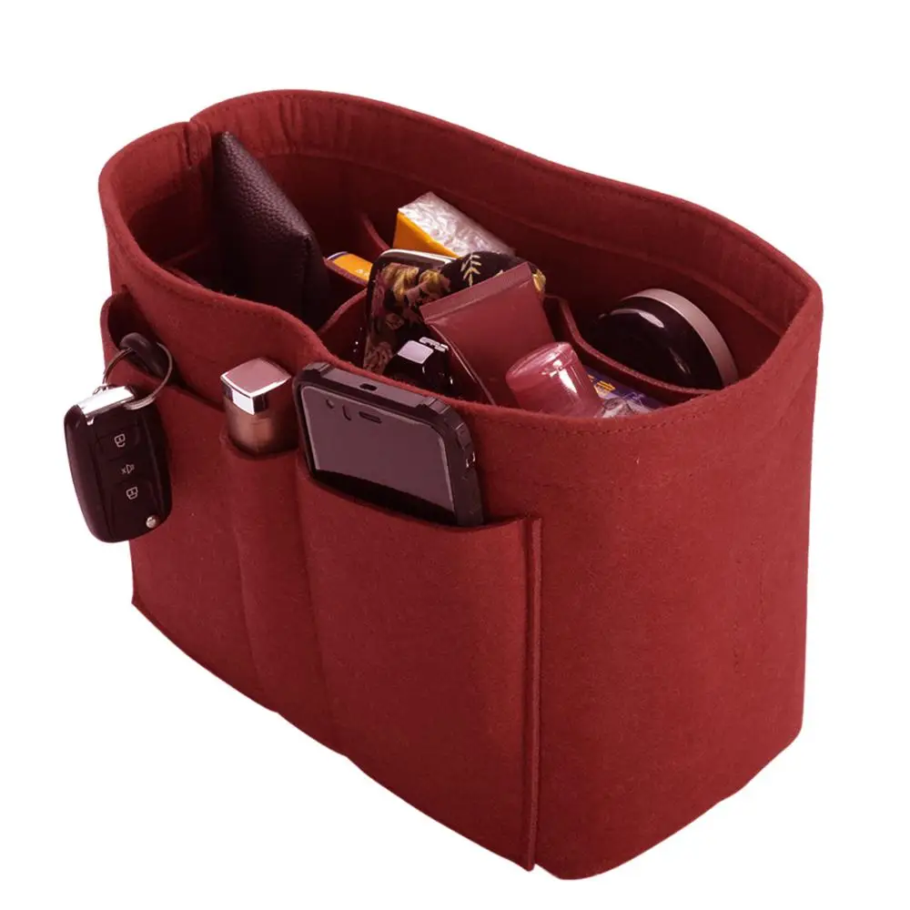 Фетровая косметичка органайзер сумка вкладыш вставка многофункциональная