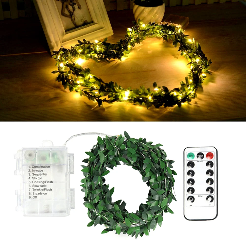 

Гирлянда из медных искусственных листьев, 2/3/5/10 м