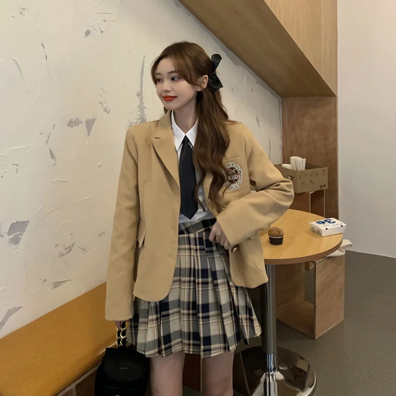 

New Korean style college style suit jacket, fashionable suit jacket, student style female winter sewn suit jacket, suit blazer