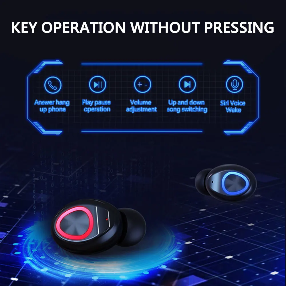 Беспроводные TWS 5 0 Bluetooth наушники HiFi стерео водонепроницаемые с