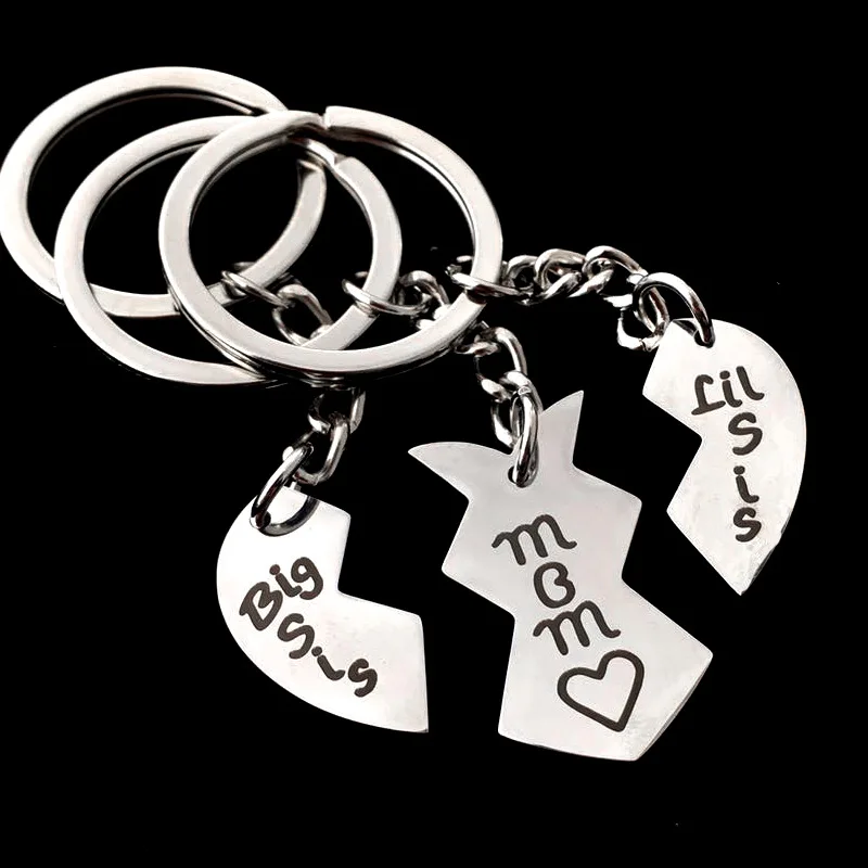 Брелки из нержавеющей стали для мамы и дочки 3 шт./лот/набор | Украшения аксессуары