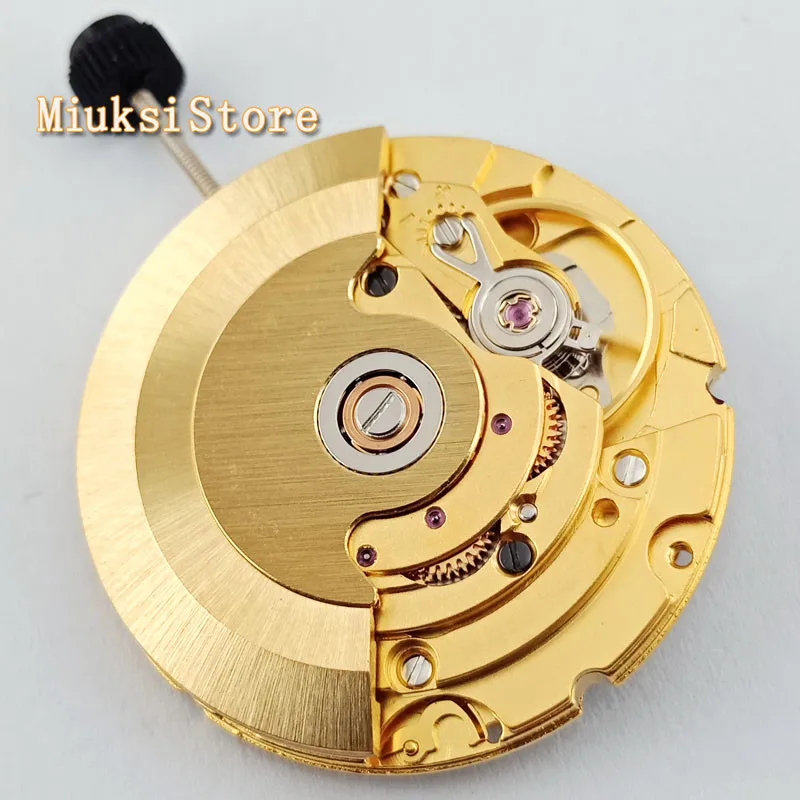 Часы наручные автоматические механические золотистые/серебристые с часовым