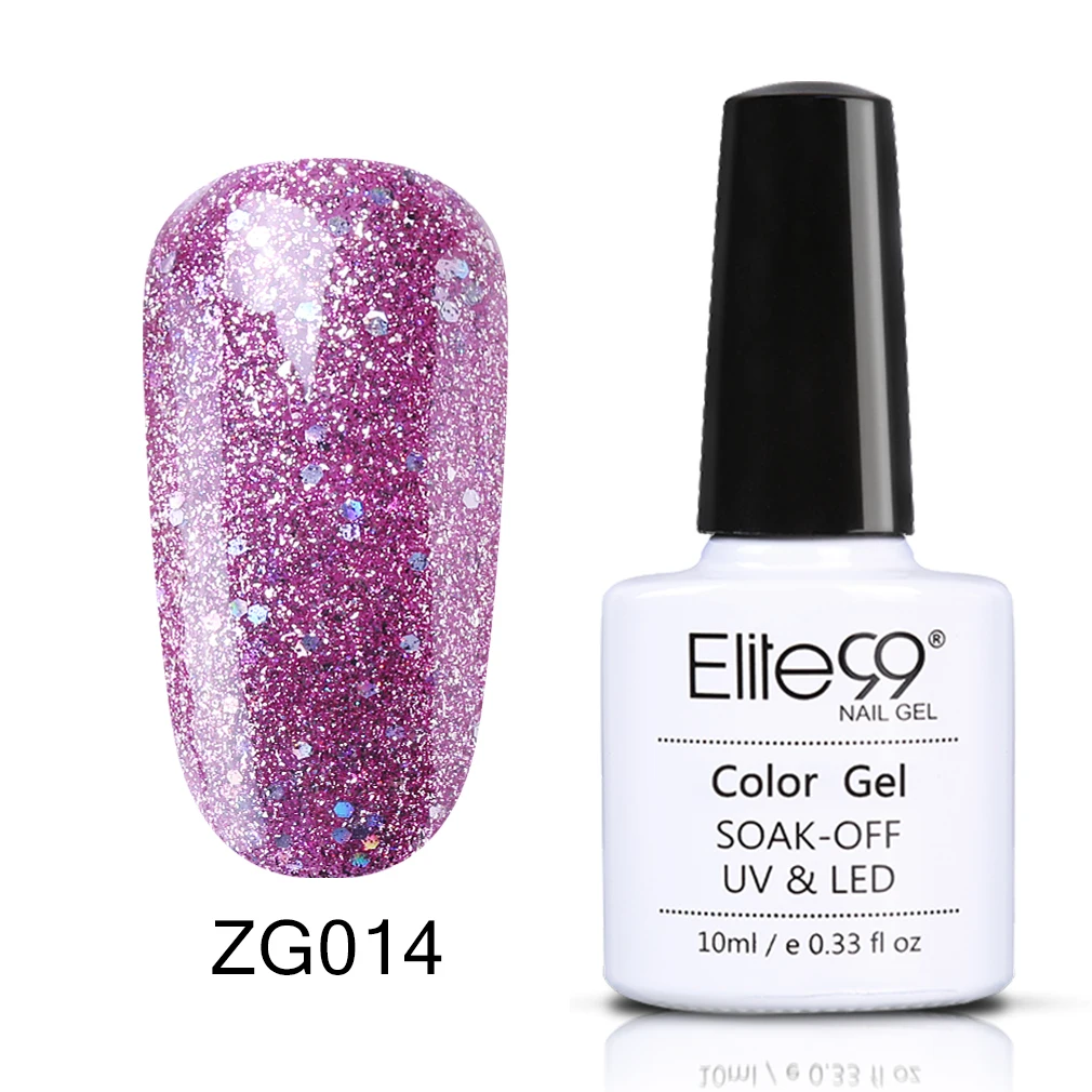 ZG014 Elite99 10 мл Блестящий УФ-гель для ногтей Platinum Soak Off Nail Art Маникюр гели для ногтей гибридные Лаки гель лак для ногтей набор - Цвет: ZG014