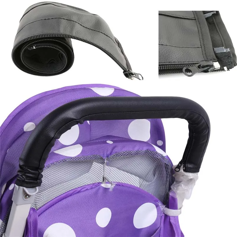 

New Baby Pram Stroller Armrest Cover Case PU Leather Protective Cover For Armrest Handle Wheelchairs Foldable And Washable