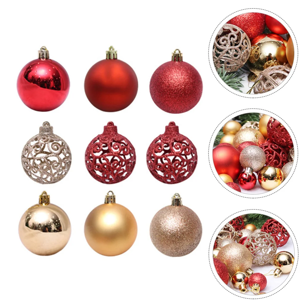 

100pcs Christmas Tree Pendant Hanging Christmas Set Scene Layout Props
