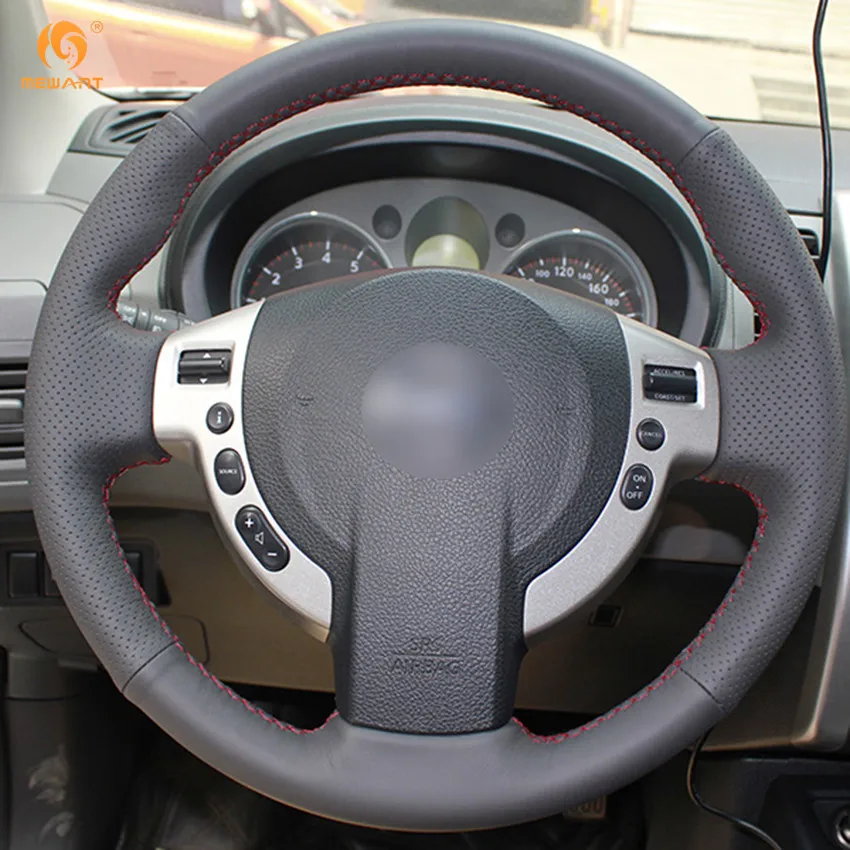 MEWANT черный чехол на руль из искусственной кожи для Nissan QASHQAI X Trail NV200 Rogue аксессуары