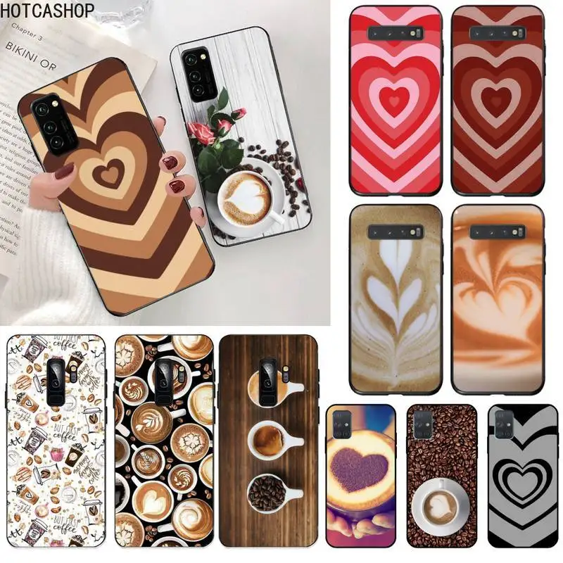 

Latte Love Coffee Heart Phone Case for Samsung S20 plus Ultra S6 S7 edge S8 S9 plus S10 5G lite 2020