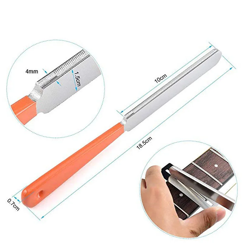 

Accessories Electric Guitar File Set Stainless Steel Repairing Polish Tools Luthier High Quality Simple Exquisite Guitar Access