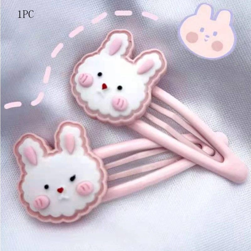 1PC Korea Stylish Children Hair Accessories Kawaii Cute Frog Rabbit Baby Hair Clips Set Girls Headwear Sweet Side Hairpin Summer