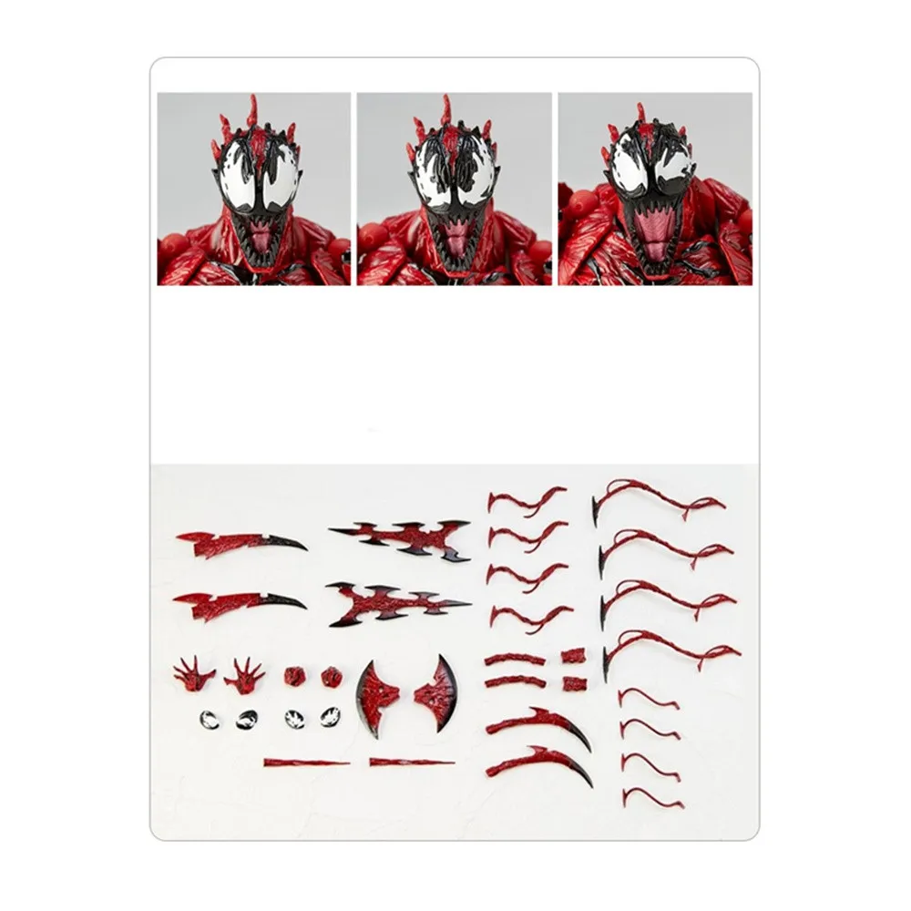 

Marvel Avengers3 Wireless War Carnage Figure Cletus Kasady Model Red Spiderman Joint Movable Multi Accessories Doll Gift Boy Toy