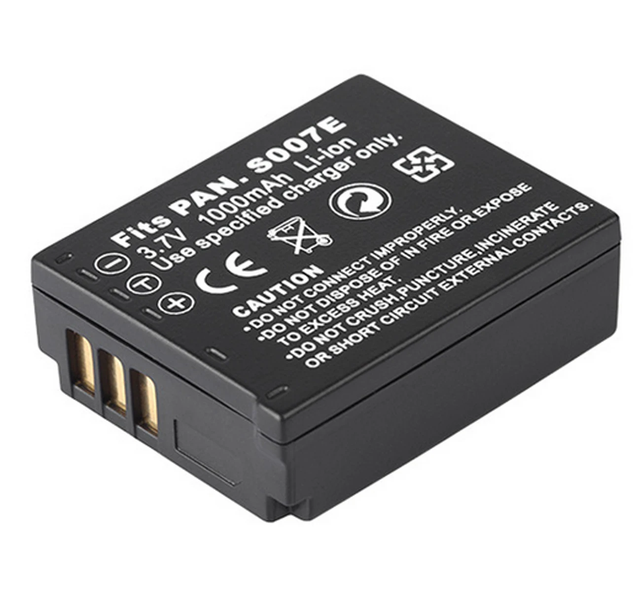 Аккумулятор CGA-S007A для цифровой камеры Panasonic Lumix DMC-TZ1A, TZ1K, TZ2A, TZ2K, TZ3A, TZ3K, TZ4K, DMC-TZ5A, TZ5K, TZ50S