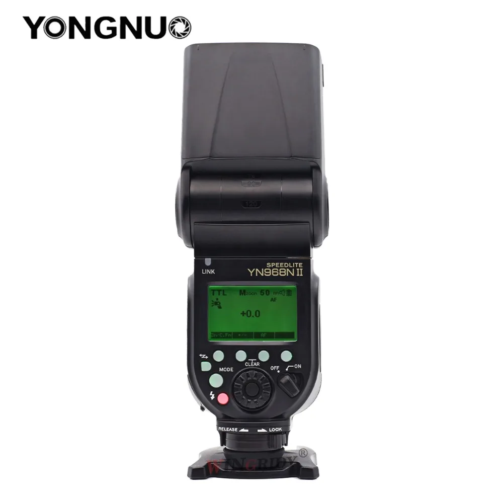 YONGNUO YN968N II Вспышка Speedlite для Canon Nikon DSLR Совместимость с YN622N YN560 Беспроводной ttl Speedlite 1/8000 светодиодный светильник