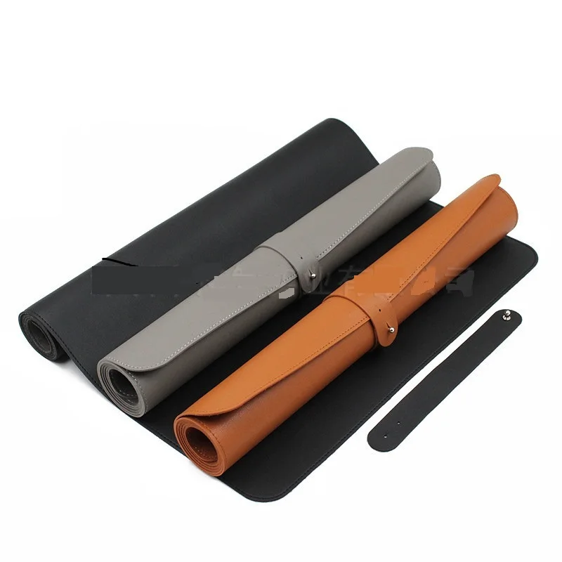 

Large Mouse Pad Waterproof Mouse Mat Double-side Leather Mice Mat Gaming Mousepad Keyboard Table Desk Protect Cushion With Belt
