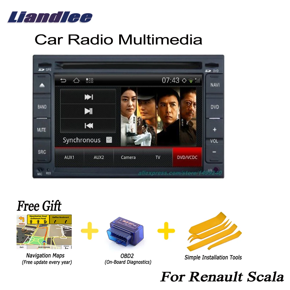 Liandlee 2 Din Автомобильный Android GPS для Renault Scala 2011 ~ 2013 Navi навигационные карты радио CD DVD