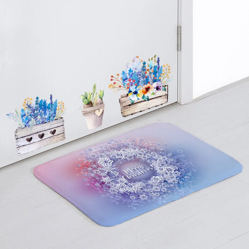 Новинка 2019 фланелевые коврики с принтом в виде гирлянды хлопковые для спальни