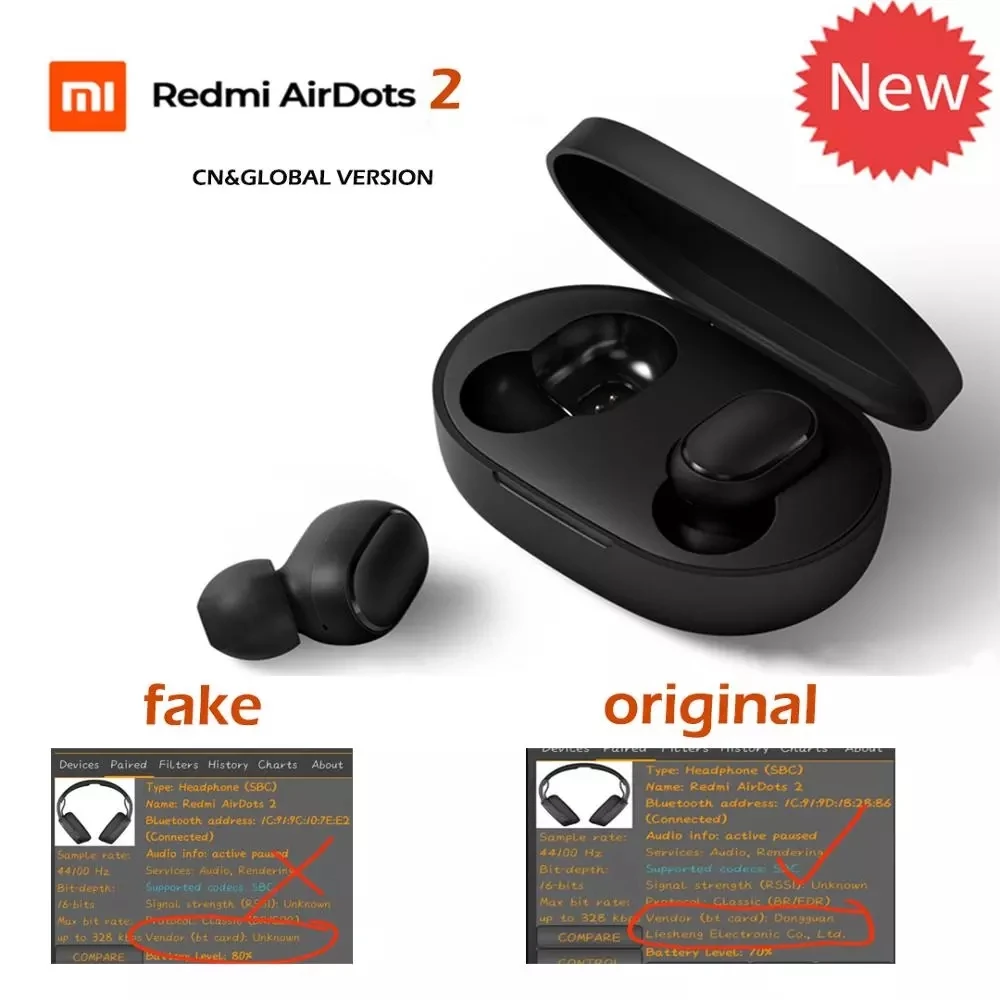 2020 Xiaomi Redmi Airdots 2 TWS Беспроводные bluetooth 5 0 Наушники Стерео шумоподавление микрофон