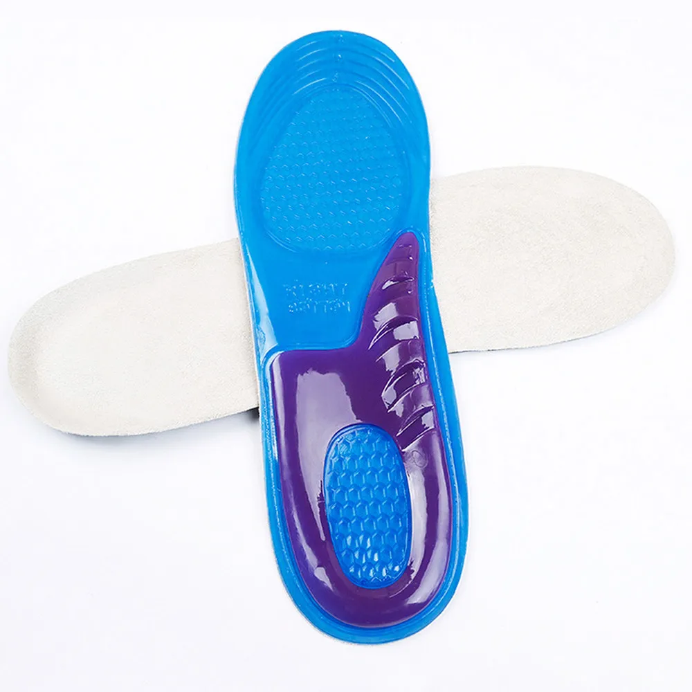 Силиконовые Нескользящие гелевые мягкие спортивные стельки массирующие для