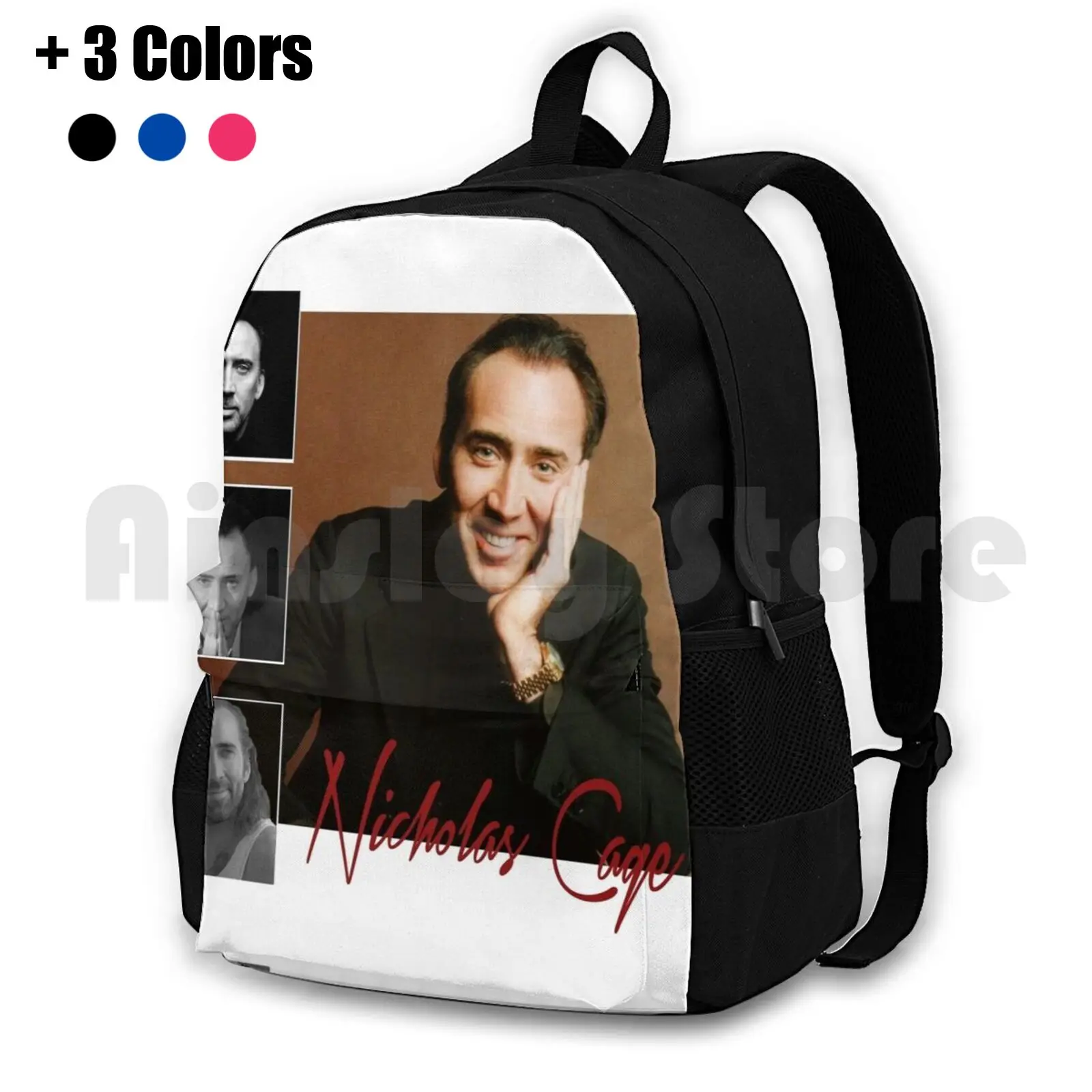 

Retro Style Nicholas Cage Tribute Outdoor Hiking Backpack Waterproof Camping Travel Nicholas Cage Nicholas Cage National