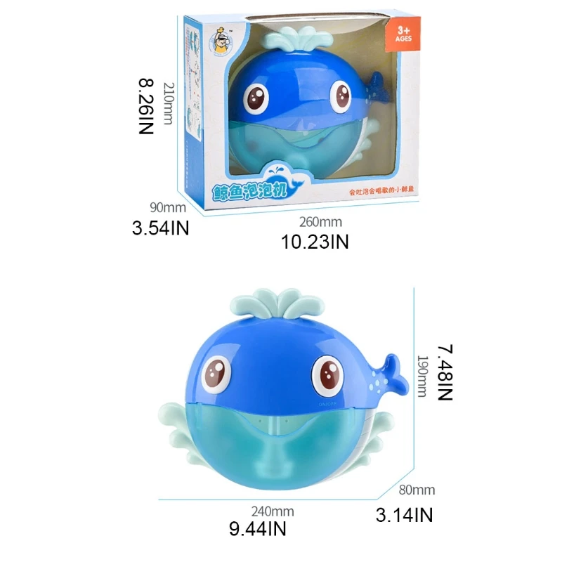 

Beach Toy for Kids Interactive Water Toy for Baby Whale Model Musical Electric Bubble Maker Swimming Pool Toys Bath Toys