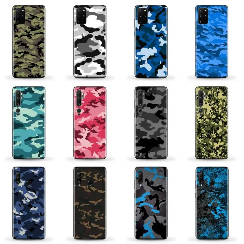 

Camouflage Phone Case for SAMSUNG A51 52 50 71 31 21 S 21 ultra 20 fe plus XIAOMI redmi note 10 8 9 pro HUAWEI P 30 40 lite