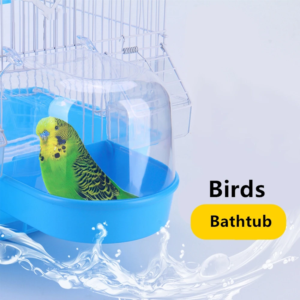 

Pet Bird Bath Tub Cage Bird Cage Transparent Pet Cage For Bath For Small Brids Canary Budgies Hanging Birdbath Cages