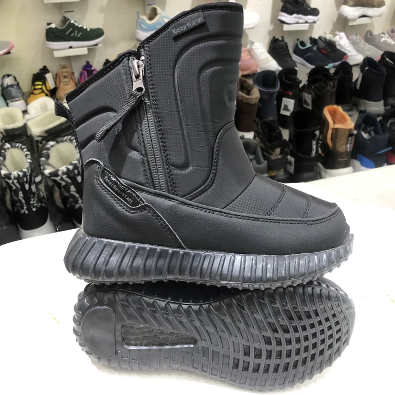 

Новые детские сапоги Водонепроницаемые зимние сапоги 2020 новые зимние сапоги до середины икры толстые плюшевые теплые Нескользящие сапоги обувь для больших детей