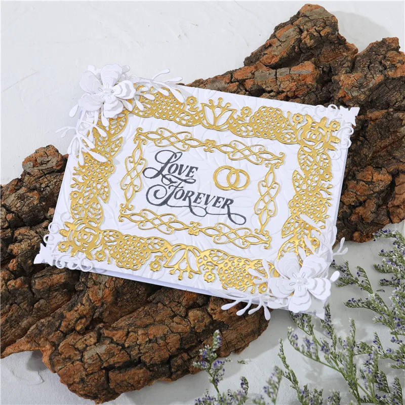 Фоновые штампы DiyArts скрапбукинг розовая рамка металлические домашний декор