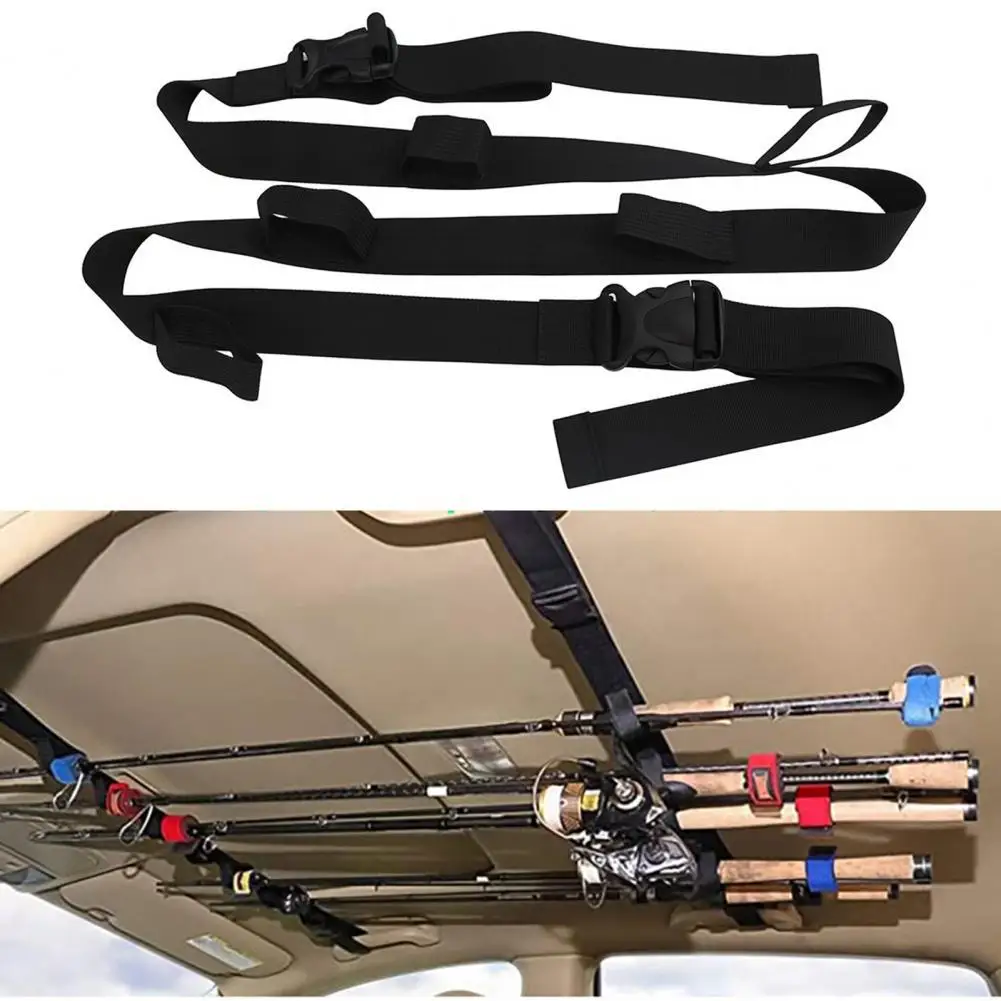 

2Pcs Stable Fishing Pole Strap Sturdy Tear Resistant Adjustable Outdoor Fishing Pole Holder Strap for Seafishing Angling